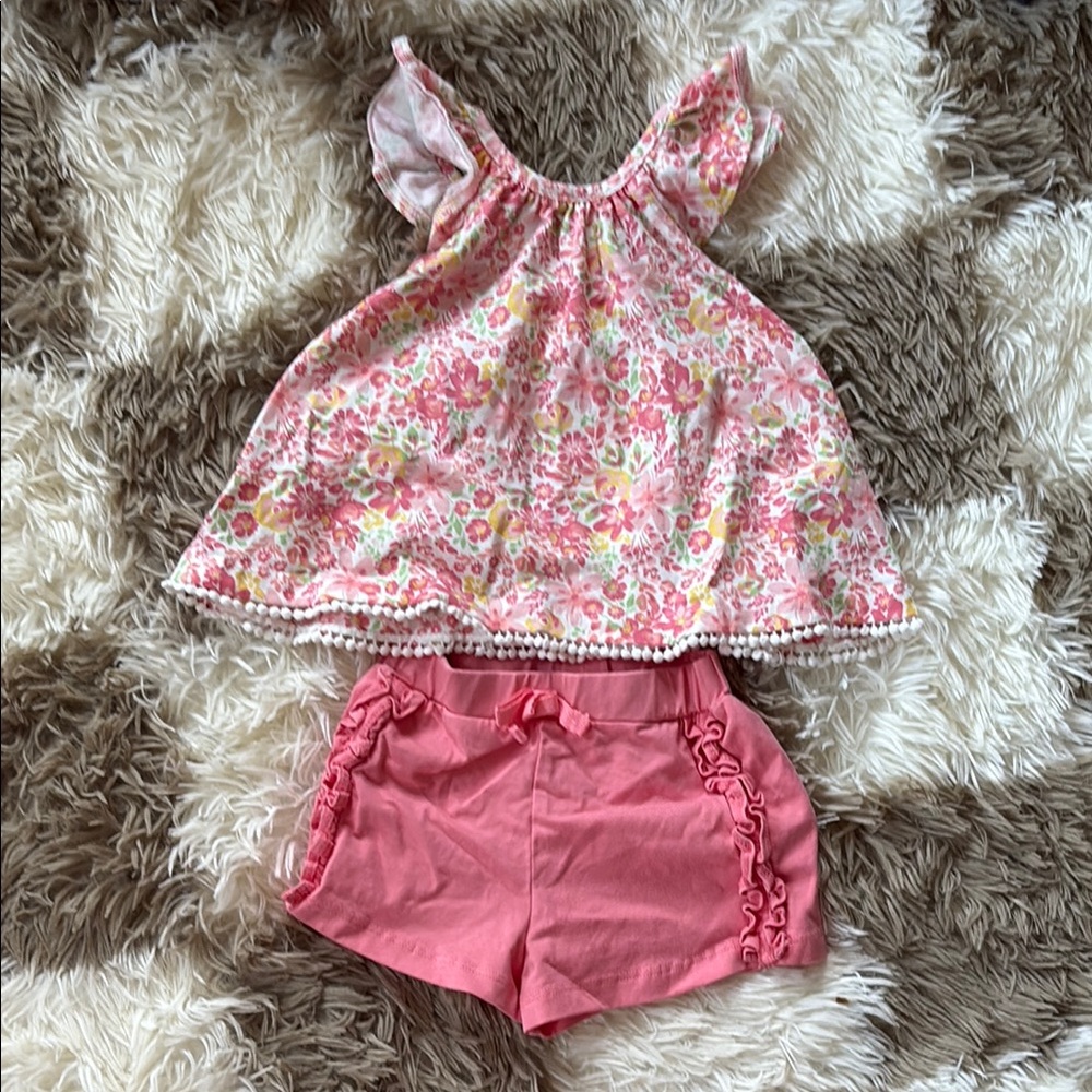Isaac Mizrahi Pink Floral Kids Matching Set